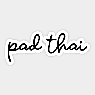 pad thai - black Sticker